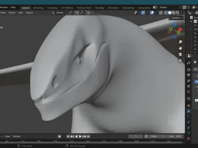 zika creature  Low-poly 3D model