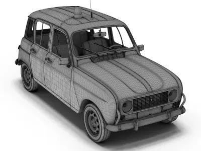 Renault 4 Gendarmerie  3D model