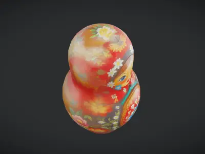 Matryoshka Doll Low-poly 3D model
