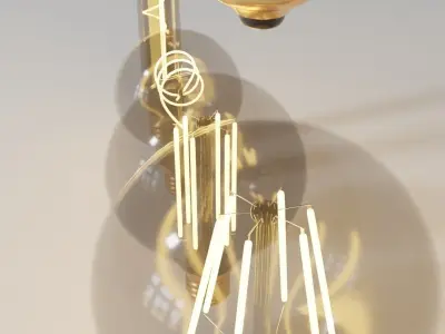 industrial light led bulb collection 3D model