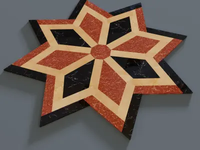 Marble Tile Ornament 3D model