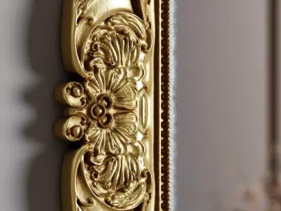 Baroque Gold Mirror 3D model
