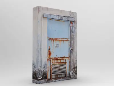 Door Wall for game Low-poly 3D model