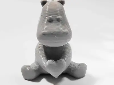 Cute Hippo Heart - Valentine Day 3D print model