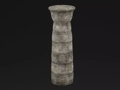 Greek Column Ivy  Low-poly 3D model