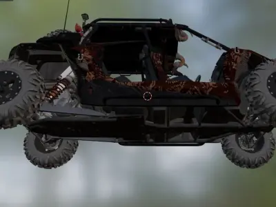 utv car 16 Low-poly 3D model