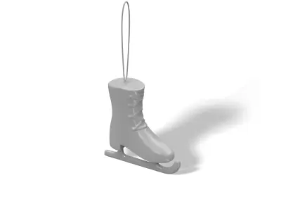Christmas Tree Ornament Ice Skate Low-poly 3D model