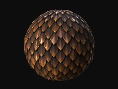 10 Seamless Scales PBR Materials - Set 1 - Texture