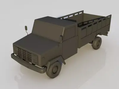 dodge 250 Free low-poly 3D model