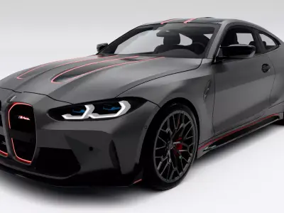 BMW M4csl Low-poly 3D model