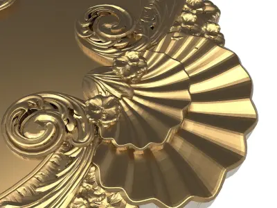 carved frame 3D model 7