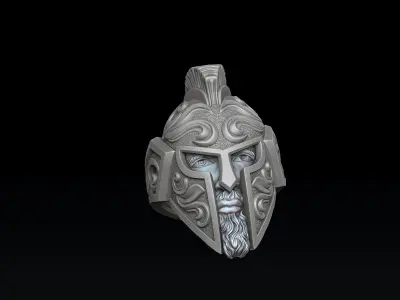 Warrior Helmet Ring v3 3D print model