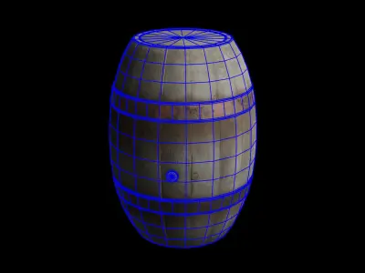 Extensive Barrel Collection Low-poly 3D model