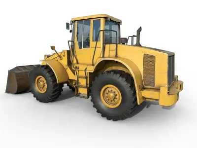 Wheel Loader Low-poly 3D model