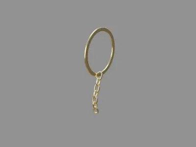 keychain golden 3D model
