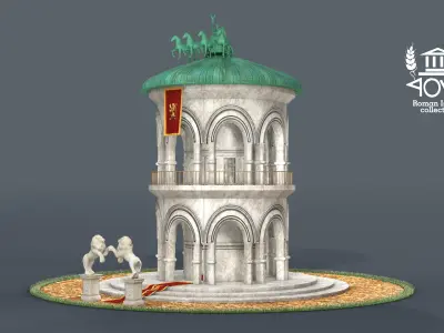 Roman Island Tower 3D model