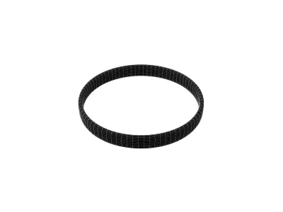 Silicone Wristband v1 003 Low-poly 3D model