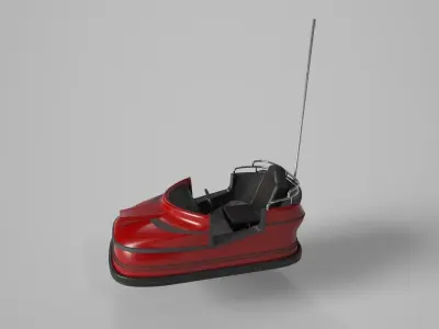 Bumper Car Low-poly 3D model
