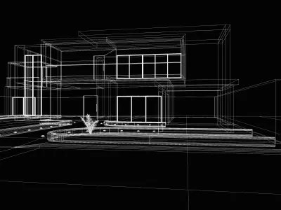 Modren Luxury House Low-poly 3D model