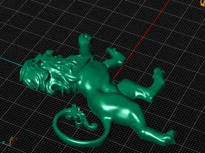Shape of Lion  3D print model