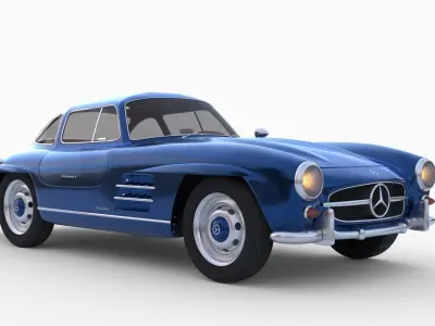 Mercedes Benz 300 SL 1954 Highly Detailed Digital Recreation 3D model