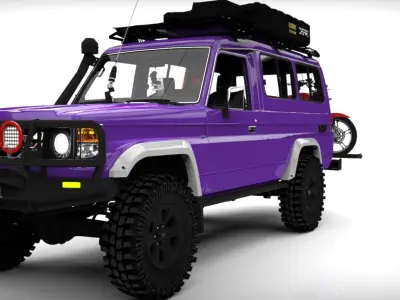 TOYOTA LAND CRUISER WAGON 79  Low-poly 3D model