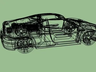 sports Car Low-poly 3D model purchase