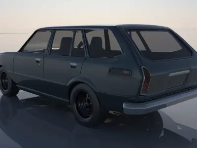 Toyota Corolla 1975 Wagon 3D print model
