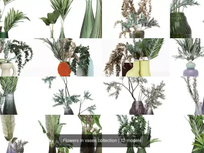 Flowers in vases collection