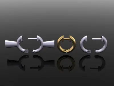 Round Earring Hoop Dainty Size 11mm30 Diameter 3D print model