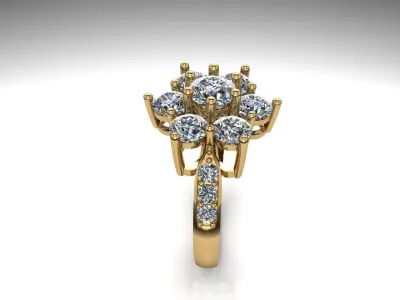 Classic elegant engagement ring 3D print model