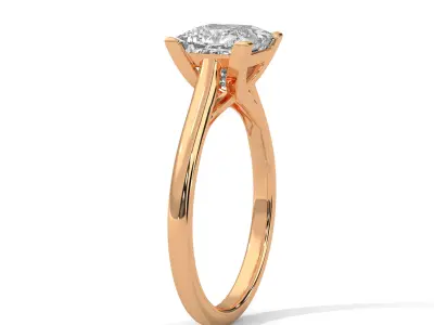 solitaire ring with detail images and 360 render videos 103 3D print model