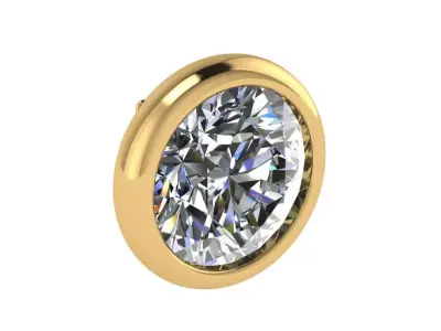 bezel set round pendant collection  3D print model