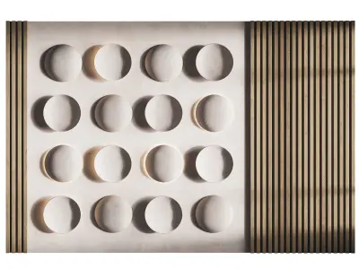 3d Wall Panel 2 Headboard 3D model