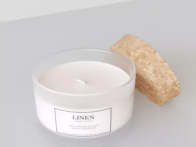 Aroma Candle Linen 3D model