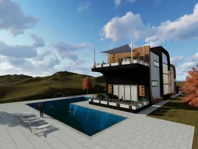 a villa project 3D model