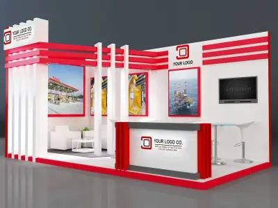 Booth Exhibition Stand a227 3D model