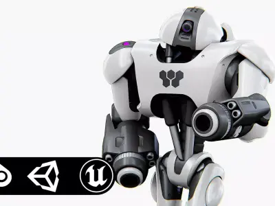 POLICE OFFICER BOT  Rigged for Unreal Engine - Unity - MIXAMO  3D model