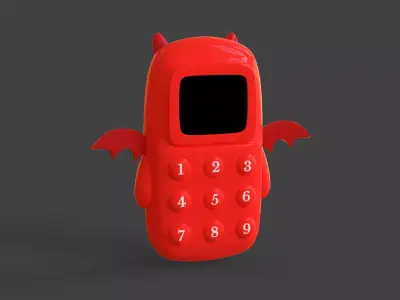 Devil Phone Toy Low-poly 3D model