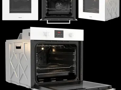 Hotpoint oven Low-poly 3D model
