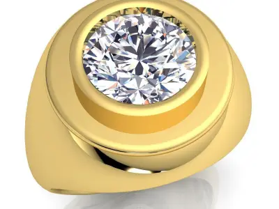 luxury Fancy Ring 51 3D print model