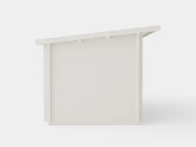 Sauna GreyWhite Low-poly 3D model