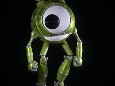 Bot Mike Wazowski 3D Model Low-poly 3D model