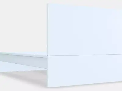 MALM Bed frame high 92 Low-poly 3D model