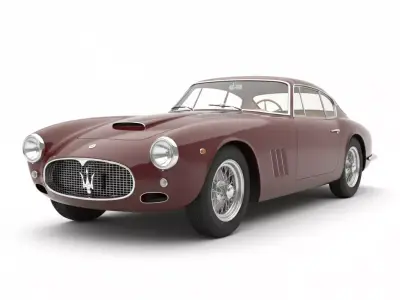 Classic Italian Gran Turismo Coupe Low-poly 3D model