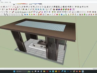 MINIMALIST PARGOLA 3D MODEL 3D model