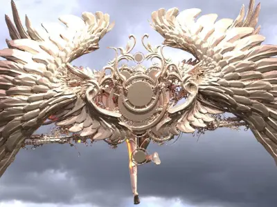 Seraphim Time falls Sculpture  3D model