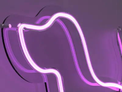 Dog 2 - Neon Sign 3D model