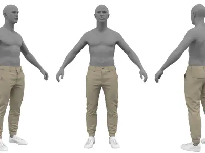 Mens Joggers Pants - Marvelous Designer 3D model