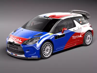 Citroen DS3 Rally Car 2011-2015 3D model